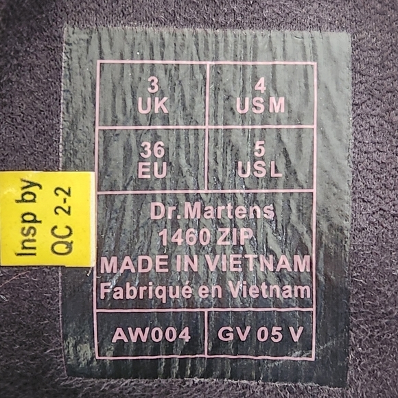 DR.MARTENS ZIP NAPPA 1460 BLACK Combat Moto boots, US Mens 4,US Women's 5 - Picture 10 of 12